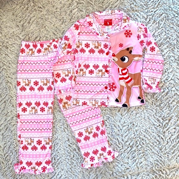 Kohl's Other - Girls Christmas Rudolph Pajama Set